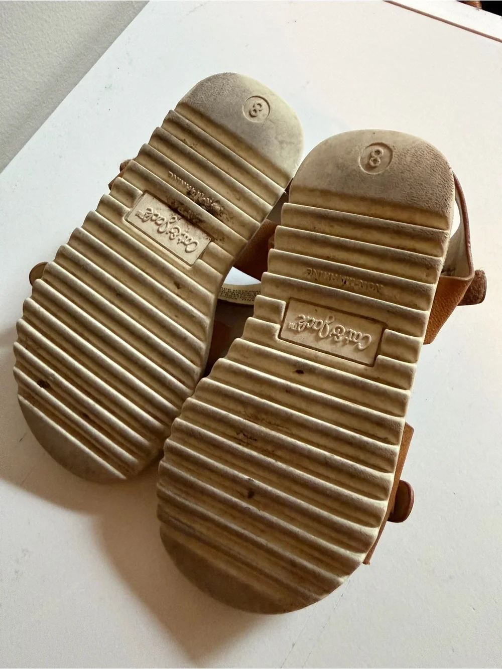 Cat & Jack Girls Metallic Gold and Brown Sandal Set